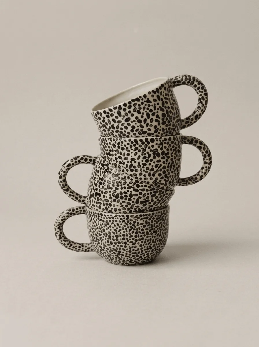 DOTTY BLOB Cappuccino Becher